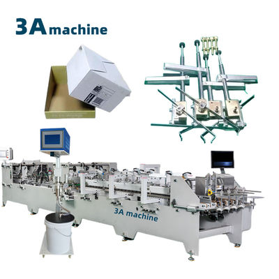 380V/7.5KW boîte pliante à serrure inférieure machine à coller pour l'industrie du matériel de machines