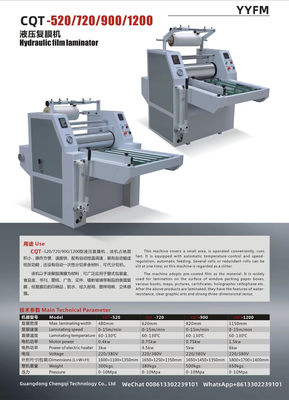 CQT-520 Laminateur à poche semi-automatique Machine de laminage hydraulique