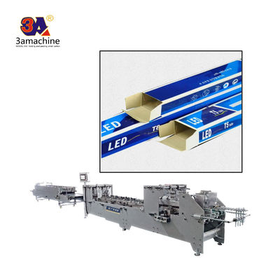 Longue boîte de lampe Gluer automatique à dossiers avec 12*0,9*1,3m Taille et fonctionnement facile