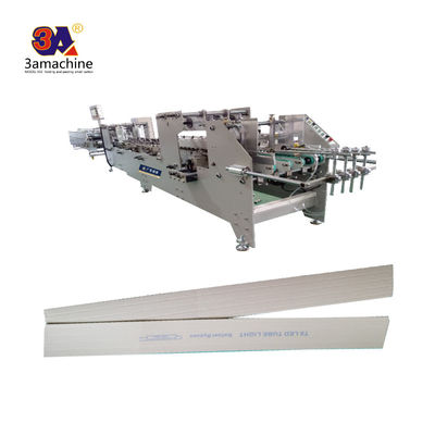 Longue boîte de lampe Gluer automatique à dossiers avec 12*0,9*1,3m Taille et fonctionnement facile