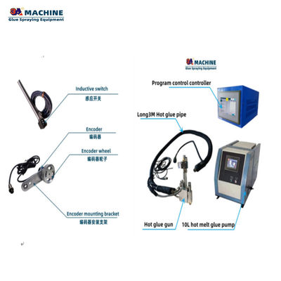 Pompes 10L 3A10L-4 Système de distribution d'adhésif à fusion chaude pour machine à coller de 95 kg et 4 canons