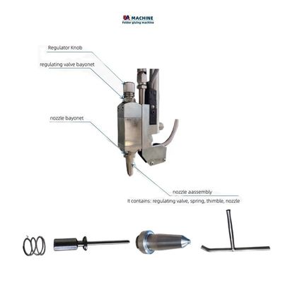 6 canaux 1 pistolet automatique mini boîte pliante machine à coller avec pression d'entrée 2-8Bar