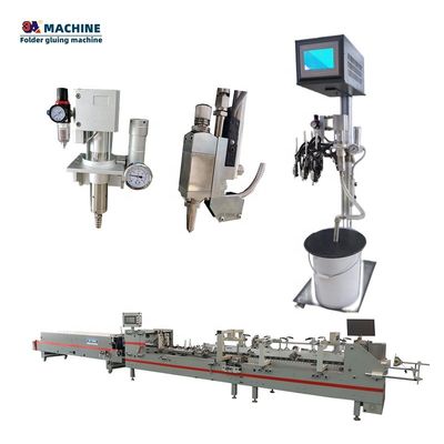 6 Chaîne 4 Pistolets à colle froide Machine de fabrication de boîtes de parfum avec configurations optionnelles
