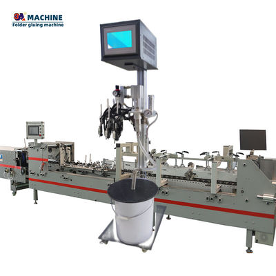6 Chaîne 4 Pistolets à colle froide Machine de fabrication de boîtes de parfum avec configurations optionnelles