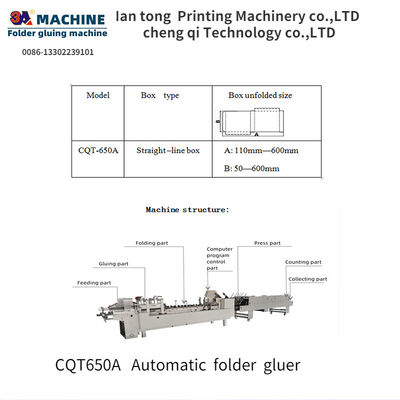 CQT650A précision Inspection vidéo Carte adhérente pièces pour la machine de colle de papier