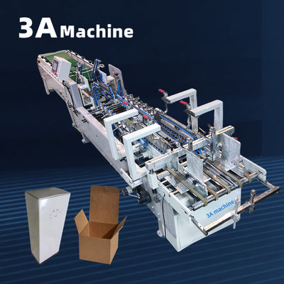 Machine de fabrication de boîtes à aliments à 4 canaux avec des applicateurs de colle à froid en papier et une vitesse de travail élevée