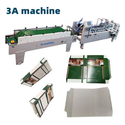 Machine automatique de collage de dossiers en carton avec imprimante flexopréciseuse à grande vitesse et rétroaction vidéo