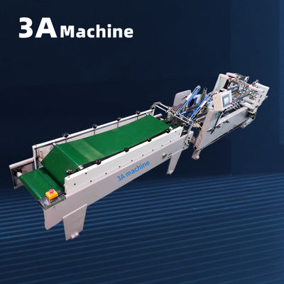 3A PLC Auto Lock Bottom Folder Machine collée pour la fabrication de dossiers de présentation