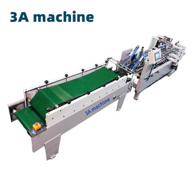 Machine de collage de papier à la boîte adaptée avec rétroaction vidéo sur l'avancement de la production