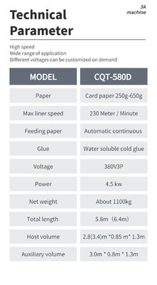 3ACQ 580D Machine à petites boîtes pour la formation de boîtes ondulées de haute performance