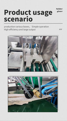 1100 Modèle automatique 46 Corner Folder Gluer Press Semi Auto Folder Gluer Machine avec PLC