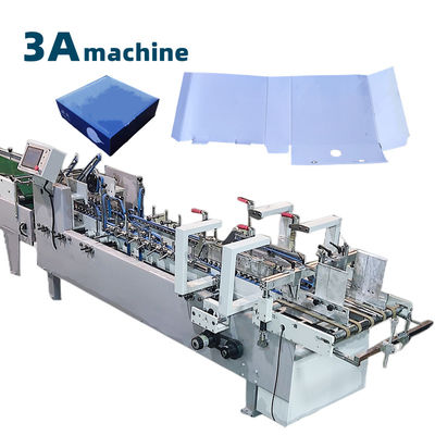 Machine de fabrication de boîtes en papier à support de dossier avec colle de tube et autres matériaux d'emballage