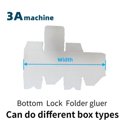 350 mm Max. Largeur utilisable Mini Box Folder machine à coller avec verrouillage en bas et colle latérale