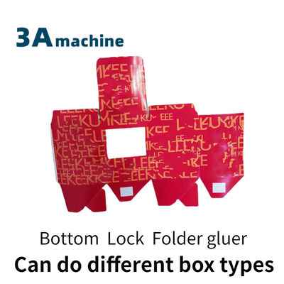 350 mm Max. Largeur utilisable Mini Box Folder machine à coller avec verrouillage en bas et colle latérale