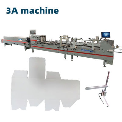Vitesse de travail de 300 m/min. Fermeture automatique du fond de la boîte pliante, machine à coller pour emballage alimentaire