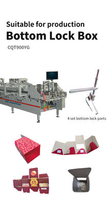 CQT 900YG-2 boîte à verrouillage de fond pré-pliée pour fabriquer une machine à coller des dossiers pour l'emballage alimentaire