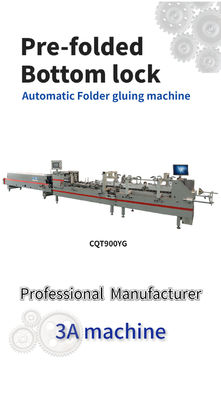Machine à coller le dossier de carton ondulé à verrouillage inférieur pré-plié avec tension 380V3P