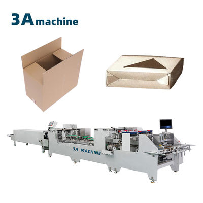 300 m/min Machine à coller à double serrure à fond semi-automatique pour cartons ondulés