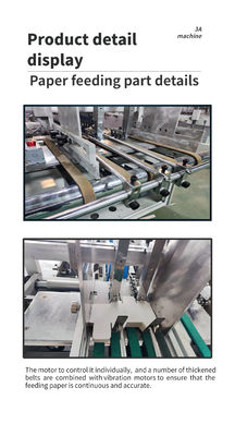 800 mm largeur de boîte dépliée machine automatique de collage de dossier de boîte avec colle latérale SHH800AG-2