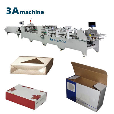 Machine à coller à double verrouillage en carton/boîte ondulée pour une productivité élevée