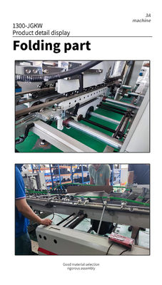 Carton/boîte ondulée à double verrouillage, diffuseur de colle à fond à grande vitesse, machine à coller les dossiers 1300*JGKW