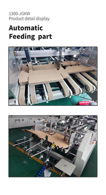 Carton/boîte ondulée à double verrouillage, diffuseur de colle à fond à grande vitesse, machine à coller les dossiers 1300*JGKW