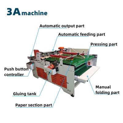 CQT-1800JGKW Machine de formage du papier semi-automatique presses carton ondulé du dossier de colle
