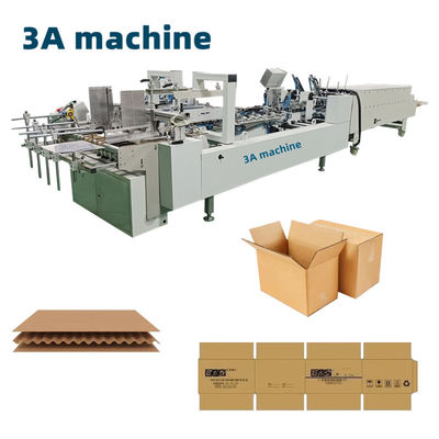PLC contrôlée CQT-800WK-1 machine à coller des dossiers en carton ondulé pour l'emballage de boîtes