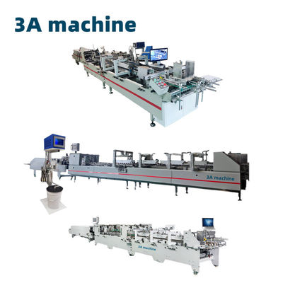 Machine à coller des dossiers pour carton ondulé Carton boîte 4.5kw composants de base PLC