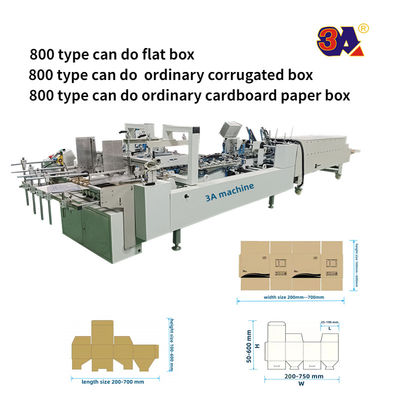 Machine à coller des dossiers contrôlée par PLC pour carton ondulé Carton carton Boîte 200g-650g de papier