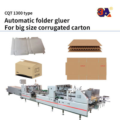 Machine à coller des dossiers pour carton ondulé Carton boîte CQT-800A Type de papier 200g-650g